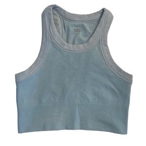 Alo Yoga Seamless Delight High Neck Bra
Washed Blue